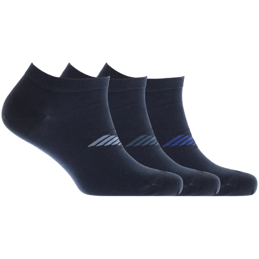 Alternative Image for ProductEmporio Armani 3 Pack Trainer Socks Navy1